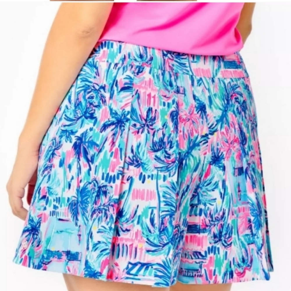 Lilly Pulitzer Tropical Print Skirt - Blue and Pink - Picture 2 of 10